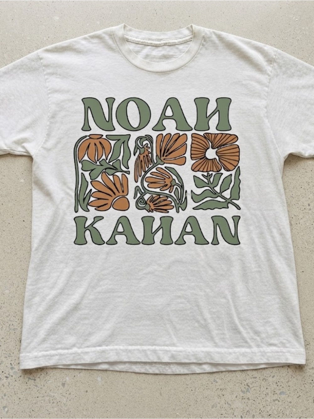 Artistic Floral Print T-shirt Gildan Cotton Crewneck Casual